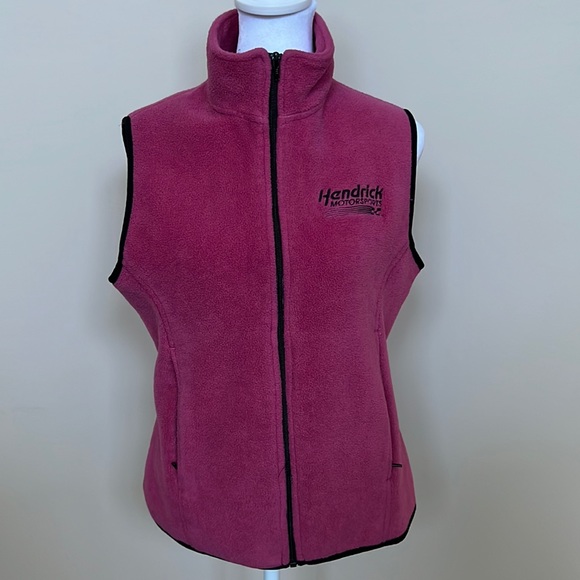 Port Authority Jackets & Blazers - Hendrick Motorsports Women’s Port Authority pink and black zippered vest small